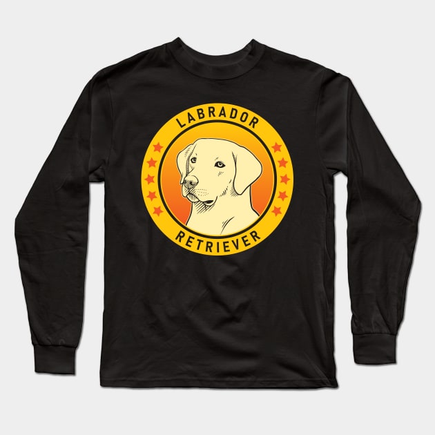 Labrador Retriever Dog Portrait Long Sleeve T-Shirt by millersye